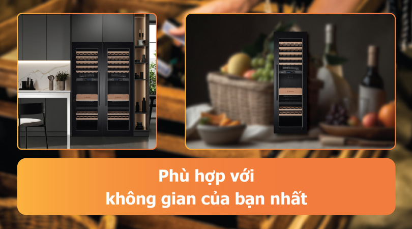 Tủ rượu âm phù hợp với không gian của bạn
